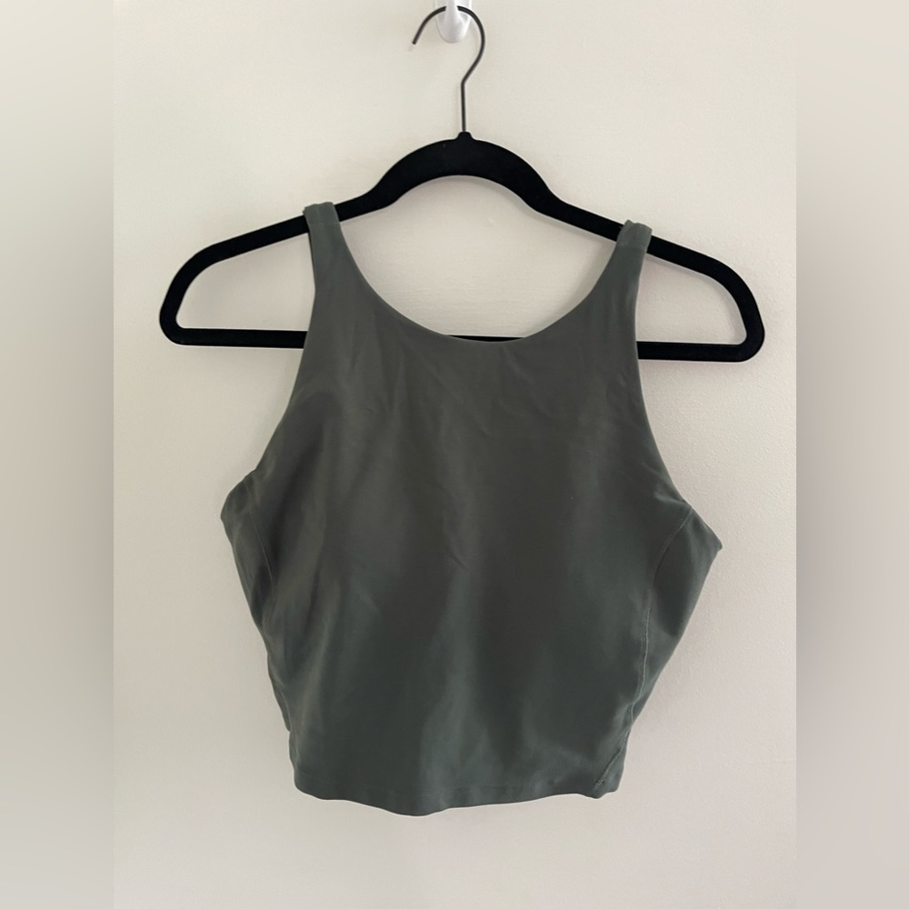 Green lululemon align high-neck tank top
